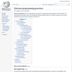 Extreme programming practices