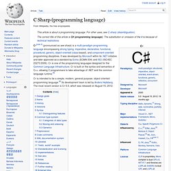 C Sharp (programming language)