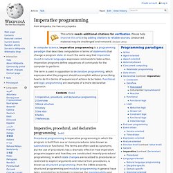 Imperative programming