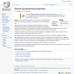 Nyquist (programming language)
