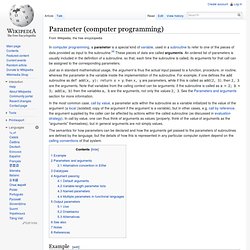 Parameter (computer programming)