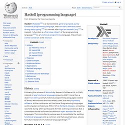 Haskell (programming language)