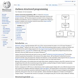 Jackson structured programming