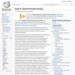 Aspect-oriented programming