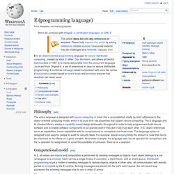 E (programming language)