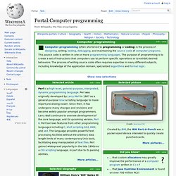 Portal:Computer programming