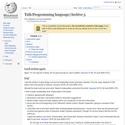 Talk:Programming language/Archive 5