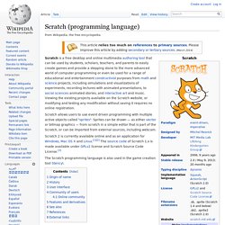 Scratch (programozási nyelv) - Wikipédia, a szabad enciklopédia
