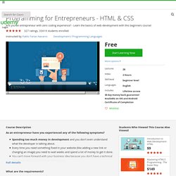 Programming for Entrepreneurs - HTML & CSS
