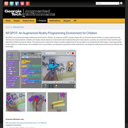 AR SPOT: un entorno de programación de realidad aumentada para los niños »Augmented Environments Lab