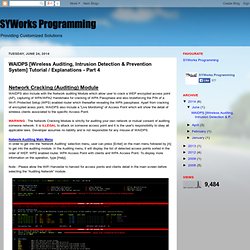 SYWorks Programming: WAIDPS [Wireless Auditing, Intrusion Detection & Prevention System] Tutorial / Explanations - Part 4