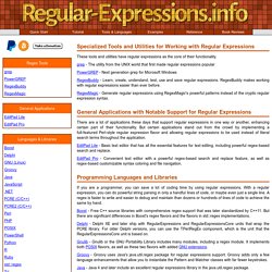 Popular Tools, Utilities and Programming Languages That Support Regular Expressions