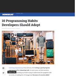 10 Programming Habits Developers Should Adopt