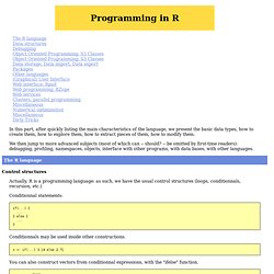 Programming in R