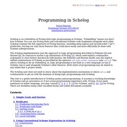Programming in Schelog