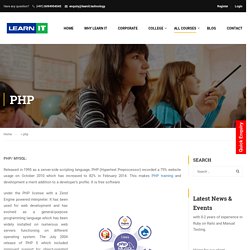 PHP Training Institute in Bangalore
