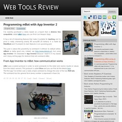 Programming mBot with App Inventor 2 ~ Web Tools Review