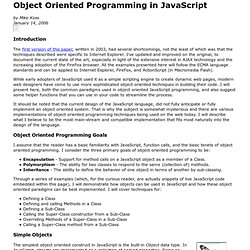 Object Oriented Programming in JavaScript