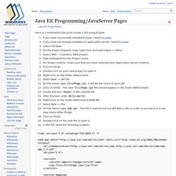 J2EE Programming/JavaServer Pages