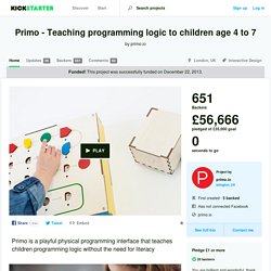 Primo - Teaching programming logic to children age 4 to 7 by primo.io