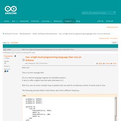 Céu: a high-level programming language that runs on Arduino