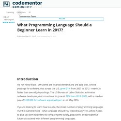What Programming Language Should a Beginner Learn in 2016?