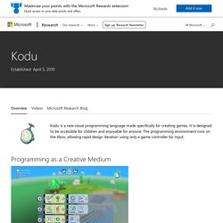 Kodu - Visual Programming Language for creating Xbox games
