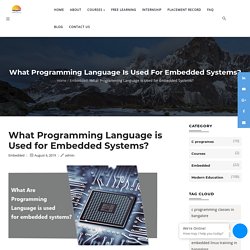 What Programming Language is Used in Embedded Systems