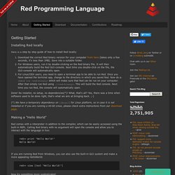 Red Programming Language: Getting Started