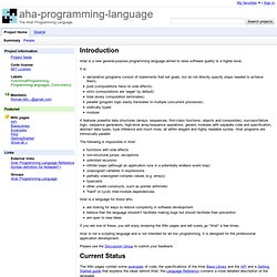 aha-programming-language - Aha! Programming Language