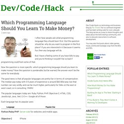 Which Programming Language Should You Learn To Make Money?