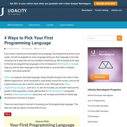 4 Ways to Pick Your First Programming Language