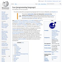 Lua programming language