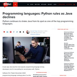 Programming languages: Python rules as Java declines
