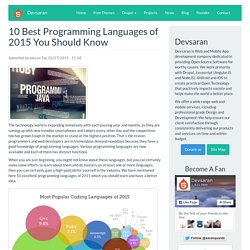 10 Best Programming Languages of 2015 You Should Know