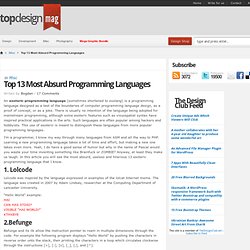 Top 13 Most Absurd Programming Languages