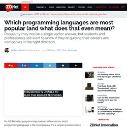 Which programming languages are most popular (and what does that even mean)?
