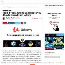 Top 5 Udemy Programming Languages You Should learn Online