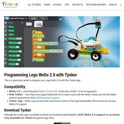 Programming Lego WeDo 2.0 with Tynker