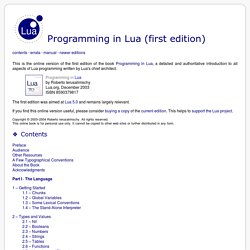 Programming in Lua (first edition)