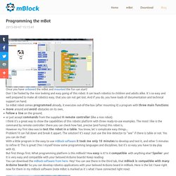 Programmation du blog mBot-mBlock