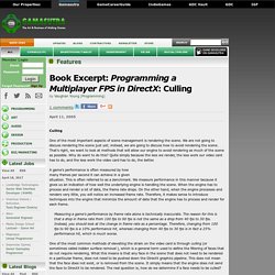 Book Excerpt: Programming a Multiplayer FPS in DirectX: Culling
