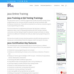 Java Certification and job placement.