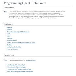Programming OpenGL On Linux