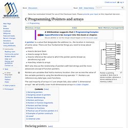 C Programming/Pointers and arrays