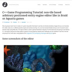 C++ Game Programming Tutorial: non-tile based arbitrary positioned entity engine like in Braid or Aquaria games » Javilop