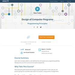 Design of Computer Programs Course (CS212)