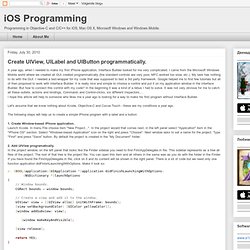 iOS Programming: Create UIView, UILabel and UIButton programmatically.