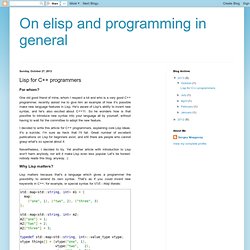 Lisp for C++ programmers - Aurora