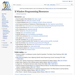 X Window Programming/Resources